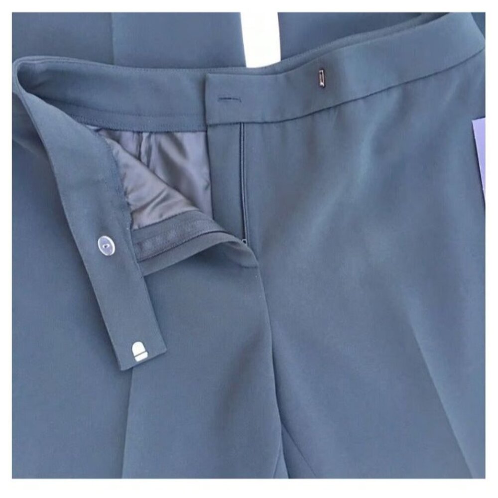 Jones NY Collection Heritage Pants Womens 4 Gray Lined Flat Career 31x33 NWT $99 - Picture 8 of 9